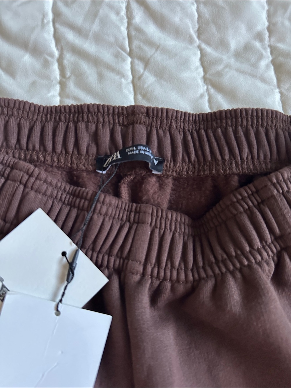 Zara Brown Women's Cargo Pants with Hem Zippers - Picture 5 of 6